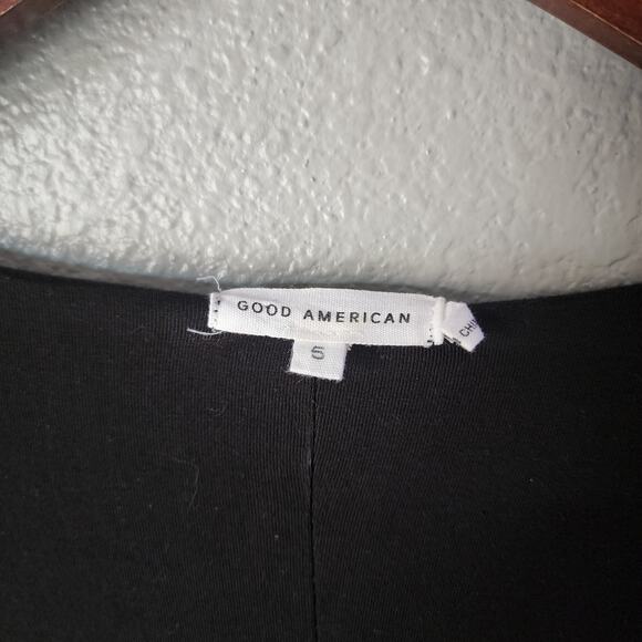 Good American Long Sleeve Twist Peek A Boo Stretchy Long Sleeve Midi Dress - Picture 4 of 6